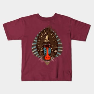 Mandrill baboon Kids T-Shirt